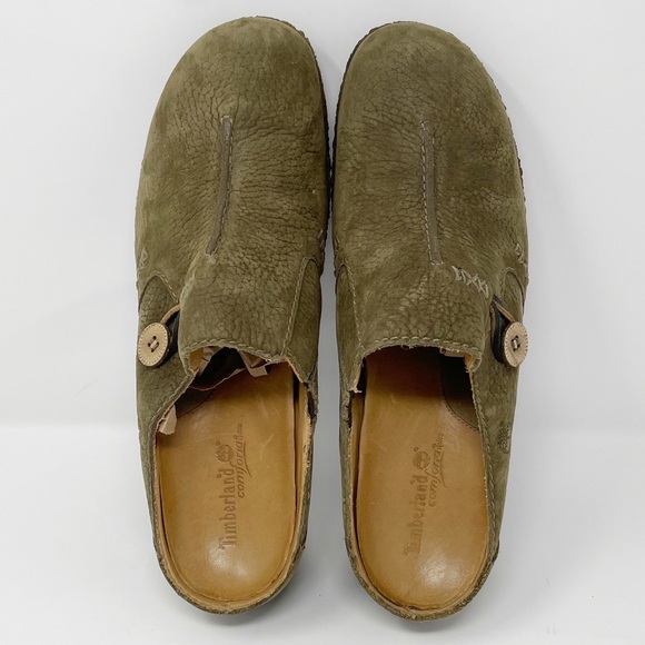 Timberland Comforia Slip On Mules Clogs Walking Hiking Shoes Buttons Size 10 - Picture 6 of 8